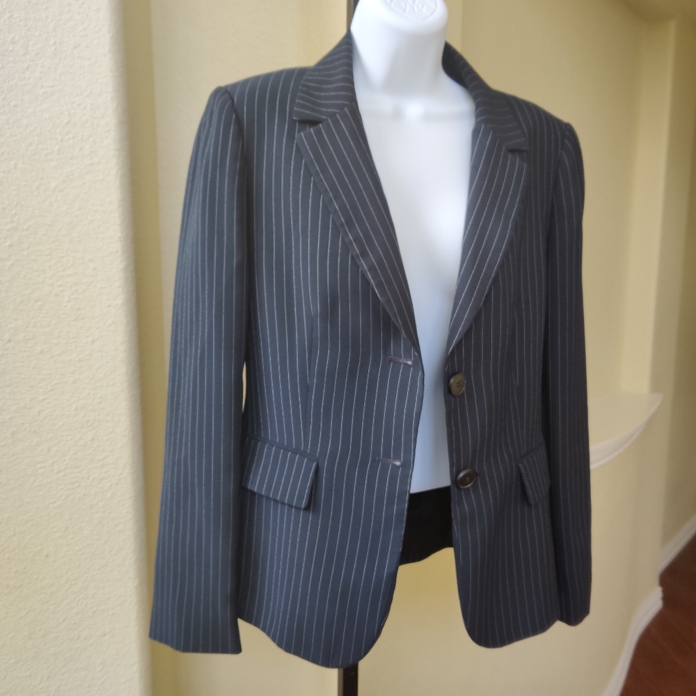 Stresa Black Striped Pant Suit